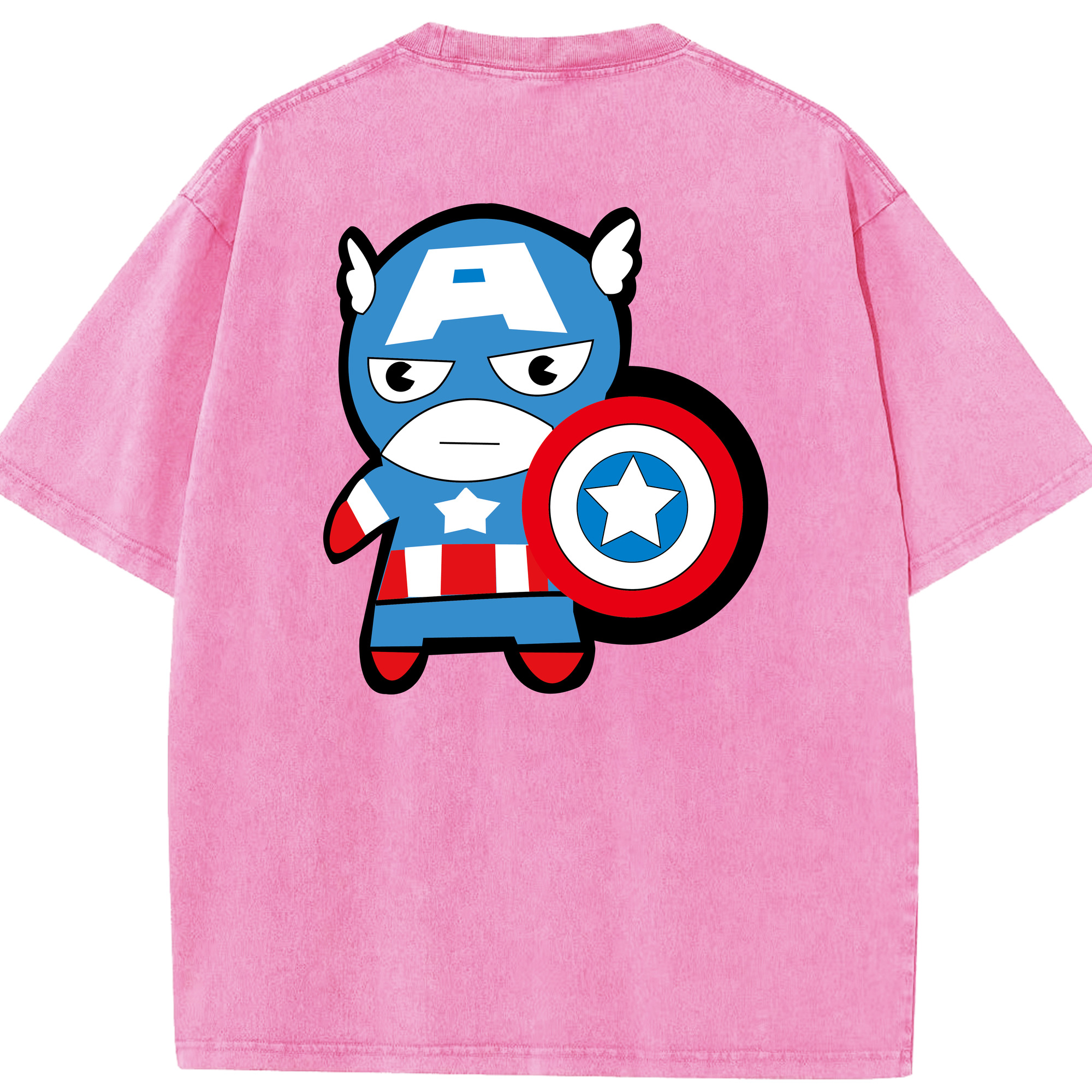 （画像用） アベンジャーズ The Avengers 綿100% ヴィンテージ風 半袖Tシャツ（背面プリント）
